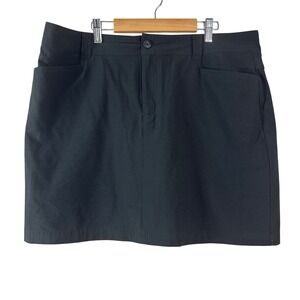Eddie Bauer Women's Skort Black Pockets Tennis Golf Athleisure Skirt Size 14‎